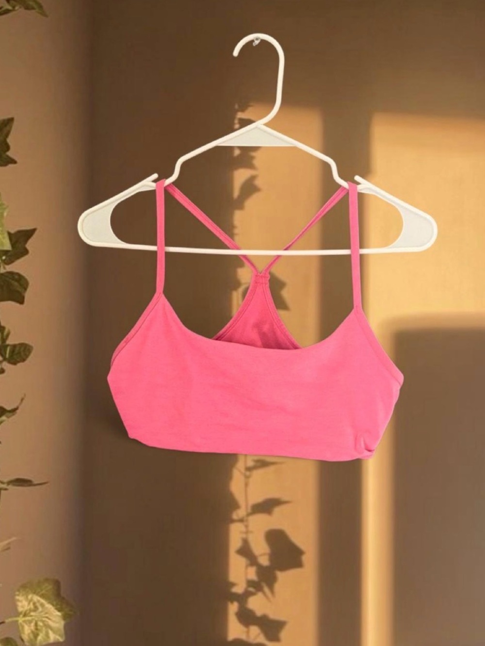 Bright Pink Strappy Crop Brami